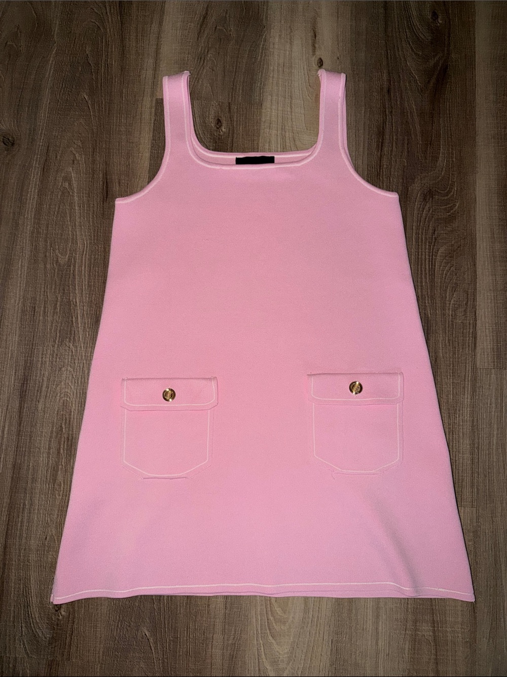 🩷 NWOT ZARA BABY PINK SHIFT MINI DRESS MEDIUM 🩷